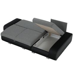Диван угловой Tempo Kondela Late Right (Black/Gray) Thumb