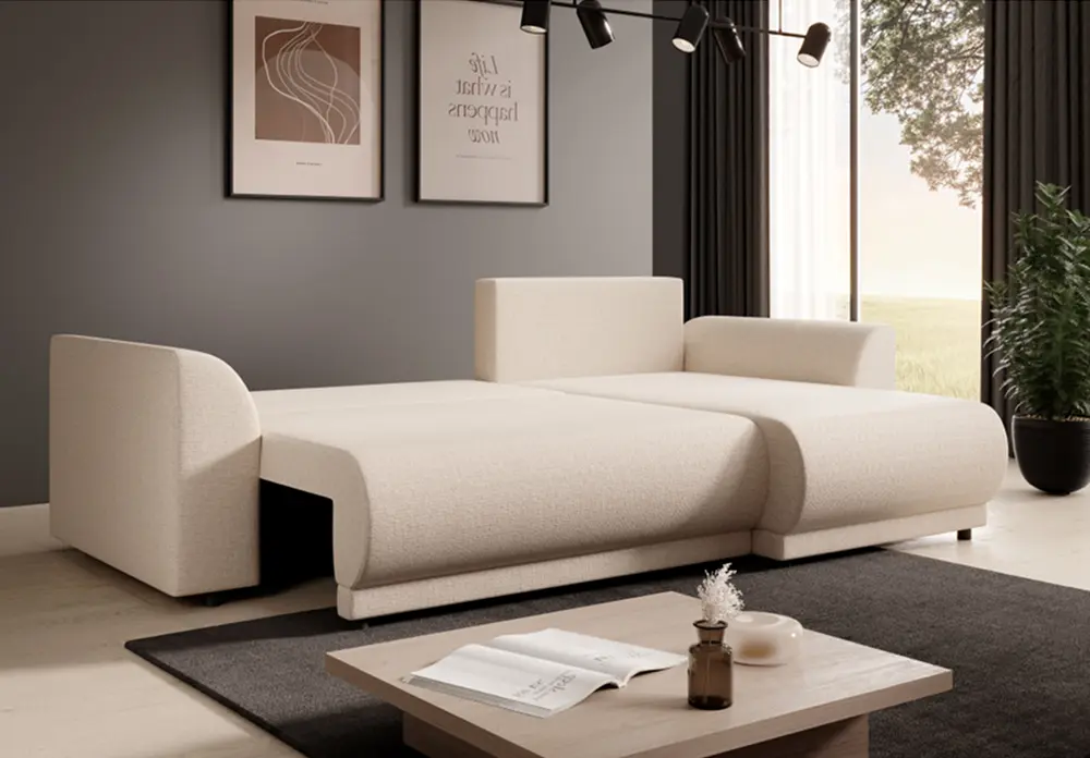 Диван угловой Tempo Kondela Limon Roh Right (Beige)