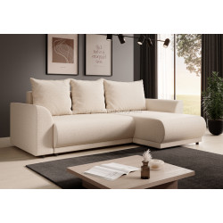 Canapea de colt Tempo Kondela Limon Roh Right (Beige)