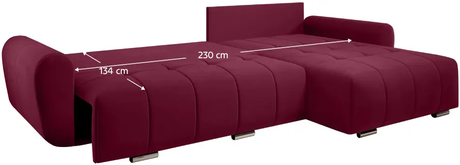 Диван угловой Tempo Kondela Longa Roh (Burgundy) - 5