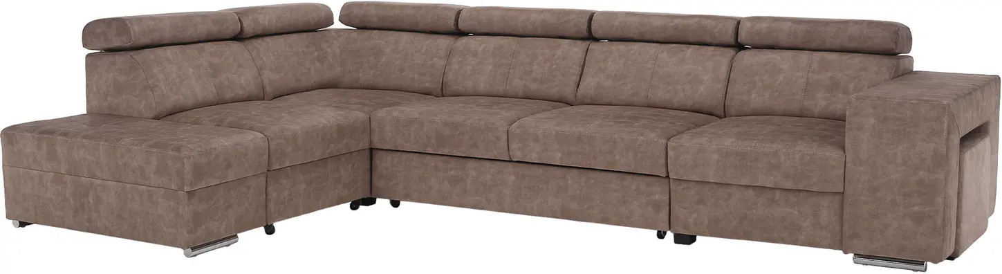 Canapea de colt Tempo Kondela Malaga Big Left (Beige)