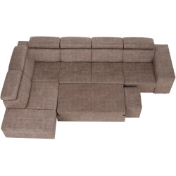 Canapea de colt Tempo Kondela Malaga Big Left (Beige) Thumb