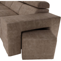 Canapea de colt Tempo Kondela Malaga Big Left (Beige) Thumb