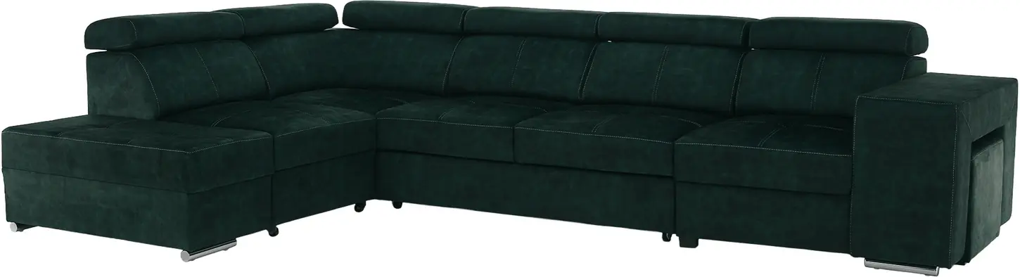 Диван угловой Tempo Kondela Malaga Big Left Country 11 (Emerald) - 2