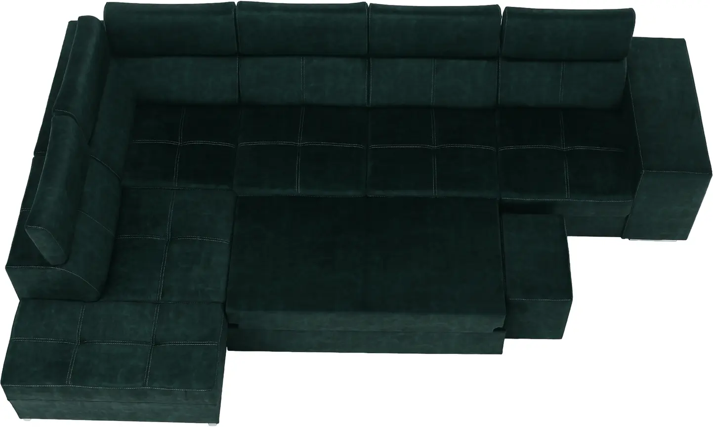 Диван угловой Tempo Kondela Malaga Big Left Country 11 (Emerald) - 5