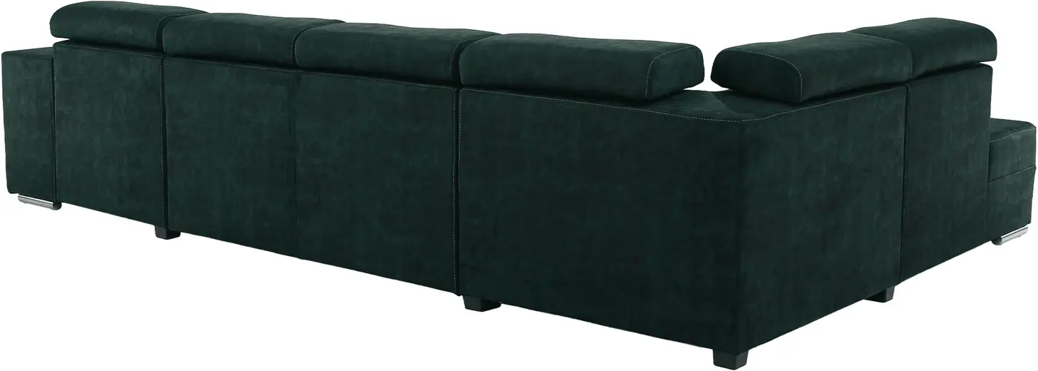 Диван угловой Tempo Kondela Malaga Big Left Country 11 (Emerald) - 6