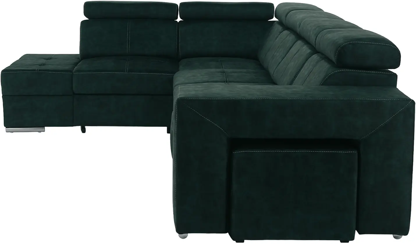 Диван угловой Tempo Kondela Malaga Big Left Country 11 (Emerald) - 7