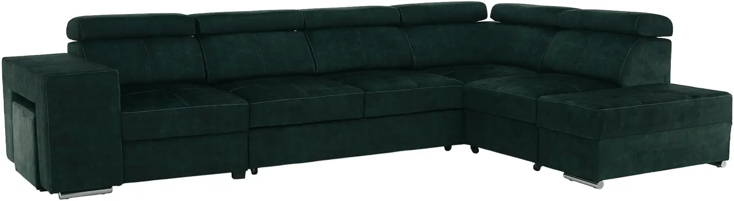 Диван угловой Tempo Kondela Malaga Big Right Country 11 (Emerald) - 2
