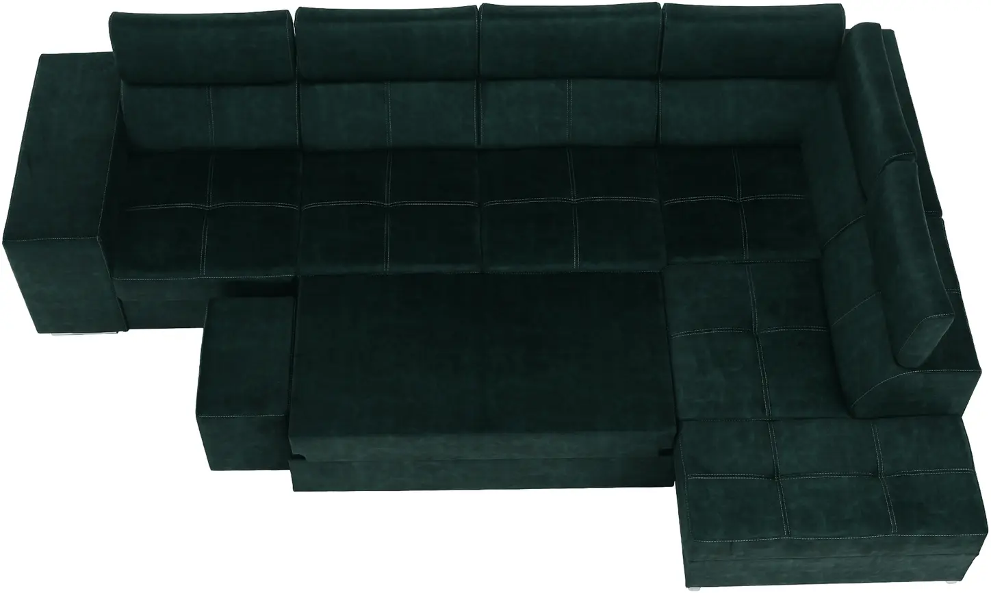 Диван угловой Tempo Kondela Malaga Big Right Country 11 (Emerald) - 3