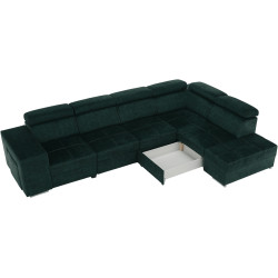 Диван угловой Tempo Kondela Malaga Big Right Country 11 (Emerald) Thumb