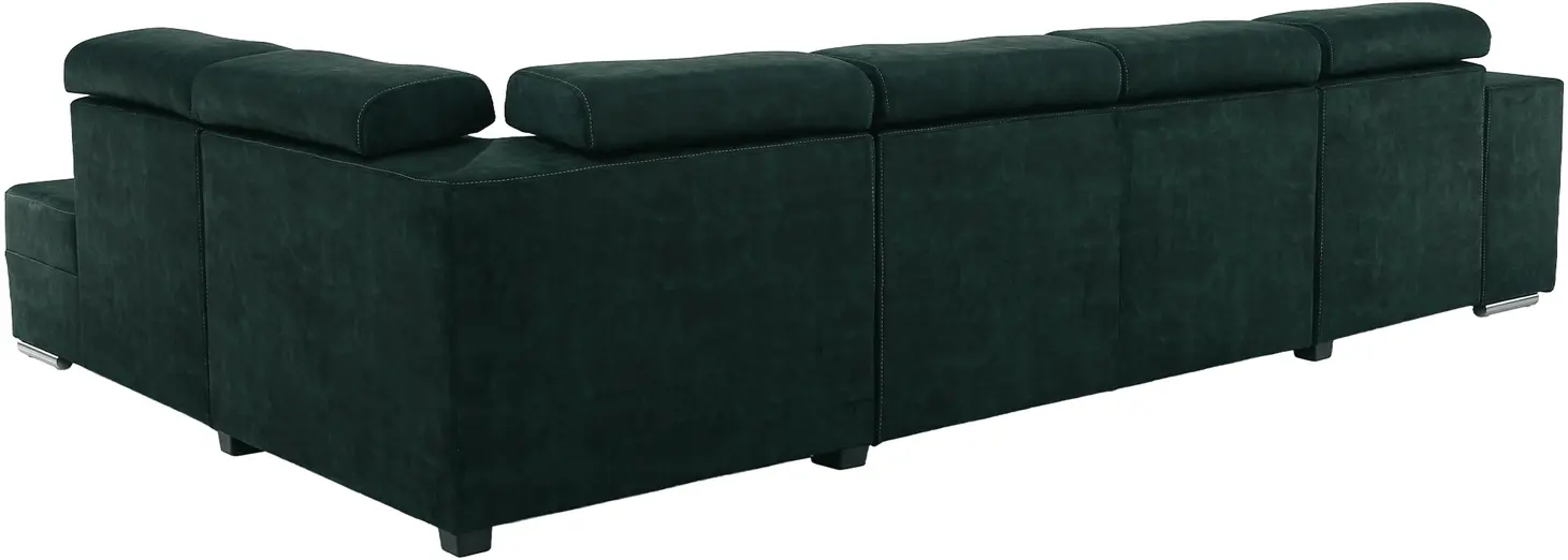 Диван угловой Tempo Kondela Malaga Big Right Country 11 (Emerald) - 6