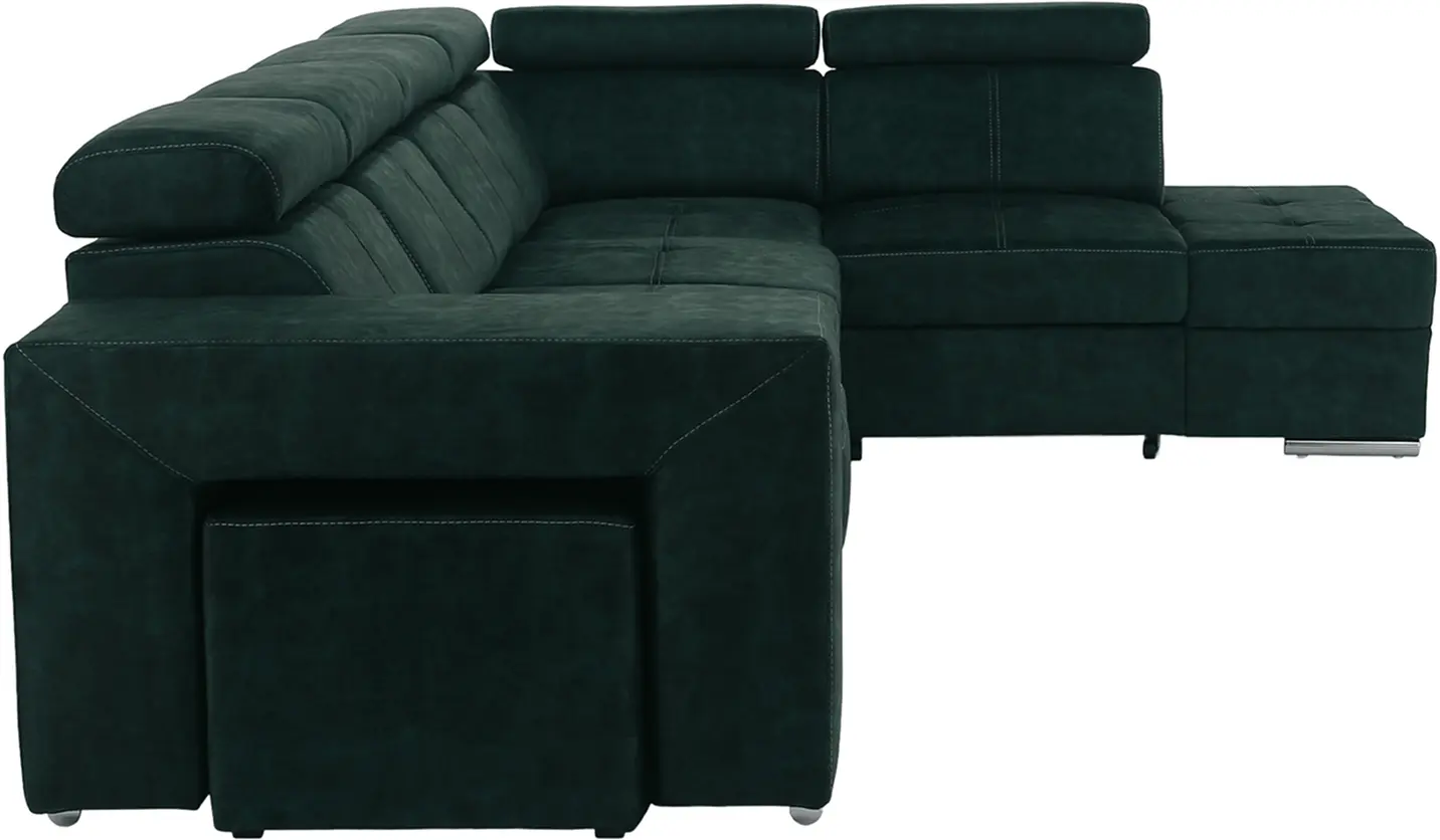 Диван угловой Tempo Kondela Malaga Big Right Country 11 (Emerald) - 7