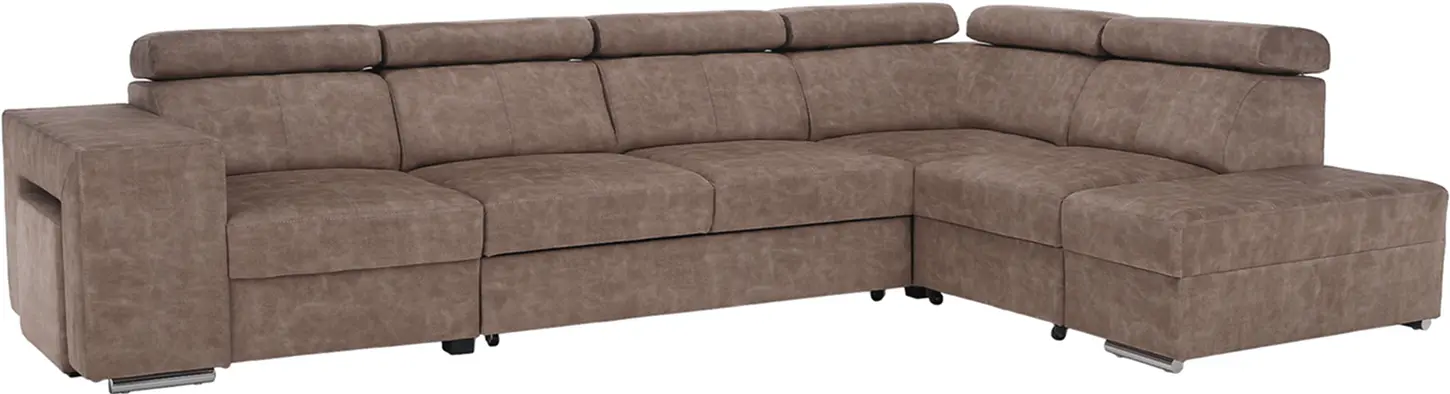 Canapea de colt Tempo Kondela Malaga Big Right Country 3 (Beige)