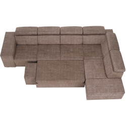 Canapea de colt Tempo Kondela Malaga Big Right Country 3 (Beige) Thumb