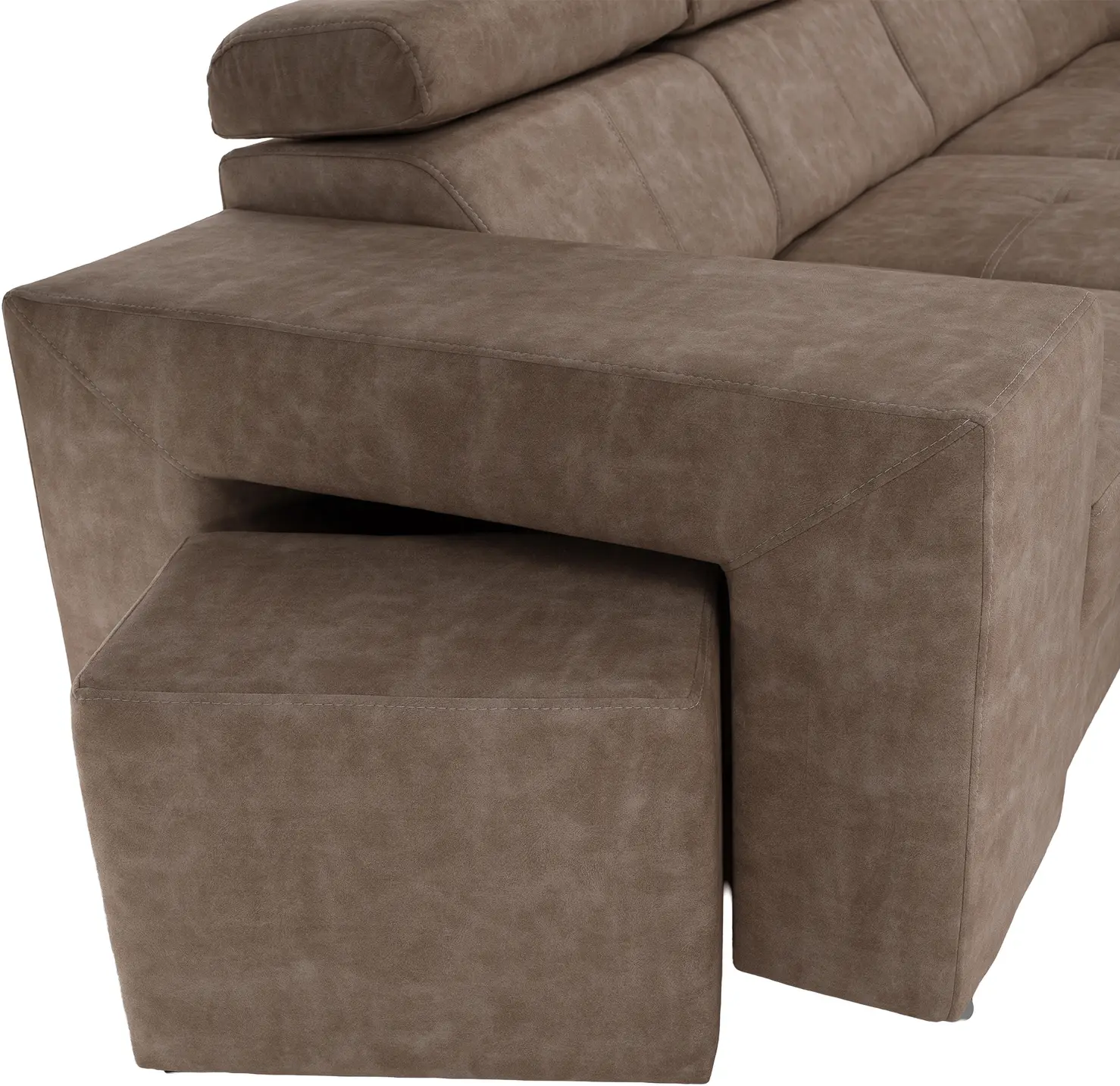 Canapea de colt Tempo Kondela Malaga Big Right Country 3 (Beige)