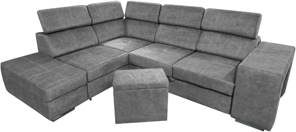 Диван угловой Tempo Kondela Malaga Left Country 17 (Gray)