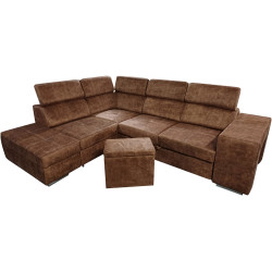 Диван угловой Tempo Kondela Malaga Left Country 8 (Brown) Thumb