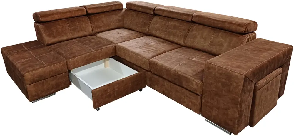 Диван угловой Tempo Kondela Malaga Left Country 8 (Brown)