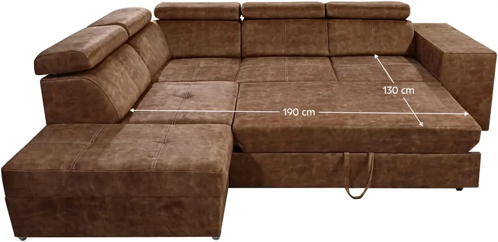 Диван угловой Tempo Kondela Malaga Left Country 8 (Brown)