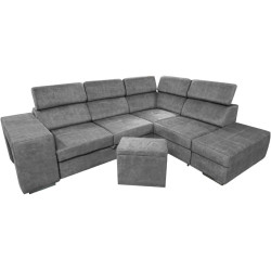 Диван угловой Tempo Kondela Malaga Right Country 17 (Gray) Thumb