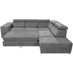 Диван угловой Tempo Kondela Malaga Right Country 17 (Gray) Thumb