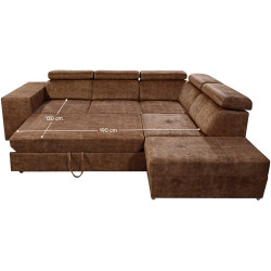 Canapea de colt Tempo Kondela Malaga Right Country 8 (Brown) Thumb