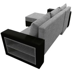 Canapea de colt Tempo Kondela Merak Roh Left (Black/Grey) Thumb