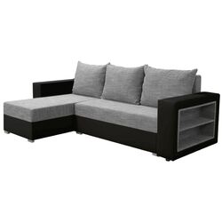 Canapea de colt Tempo Kondela Merak Roh Left (Black/Grey) Thumb