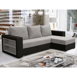 Диван угловой Tempo Kondela Merak Roh Right (Black/Grey)