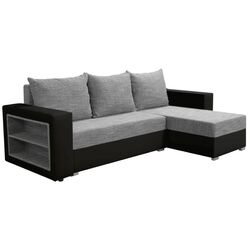 Диван угловой Tempo Kondela Merak Roh Right (Black/Grey) Thumb