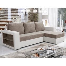 Диван угловой Tempo Kondela Merak Roh Right (White/Brown)