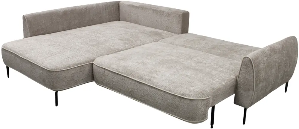 Canapea de colt Tempo Kondela Muriel Roh Left Gerra 15/Coral Bouclé 50 (Gray Beige) - 3