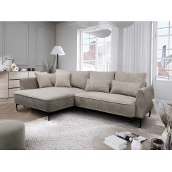 Canapea de colt Tempo Kondela Muriel Roh Left Gerra 15/Coral Bouclé 50 (Gray Beige)