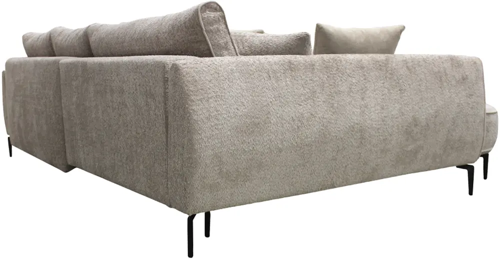 Canapea de colt Tempo Kondela Muriel Roh Left Gerra 15/Coral Bouclé 50 (Gray Beige) - 4