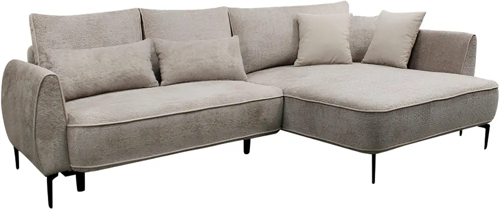 Canapea de colt Tempo Kondela Muriel Roh Right (Gray Beige)