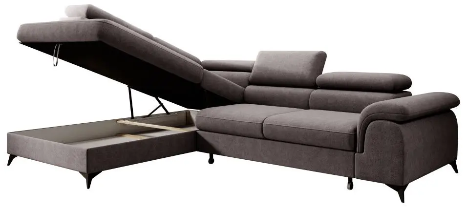 Canapea de colt Tempo Kondela Pony Left (Brown-grey)