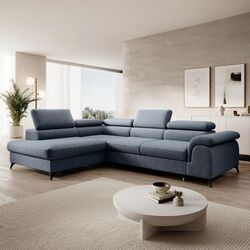 Canapea de colt Tempo Kondela Pony Roh Left Whisper 15 (Steel Grey)