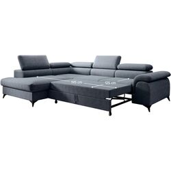 Canapea de colt Tempo Kondela Pony Roh Left Whisper 15 (Steel Grey) Thumb