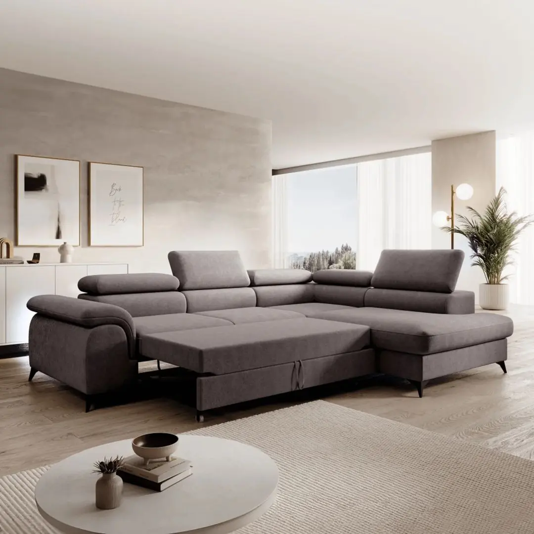 Canapea de colt Tempo Kondela Pony Roh Right Whisper 05 (Grey Brown)