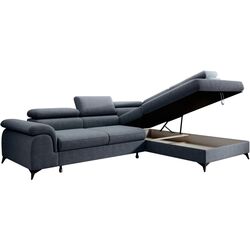 Диван угловой Tempo Kondela Pony Roh Right Whisper 15 (Steel Grey) Thumb