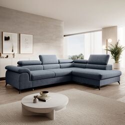 Canapea de colt Tempo Kondela Pony Roh Right Whisper 15 (Steel Grey)