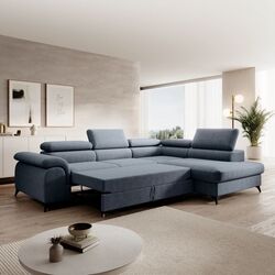 Диван угловой Tempo Kondela Pony Roh Right Whisper 15 (Steel Grey) Thumb