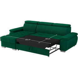 Canapea de colt Tempo Kondela Semi Roh Left Kronos 14 (Green) Thumb