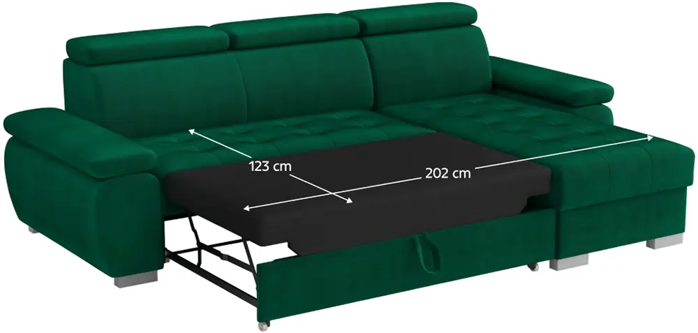 Диван угловой Tempo Kondela Semi Roh Right Kronos 14 (Green)