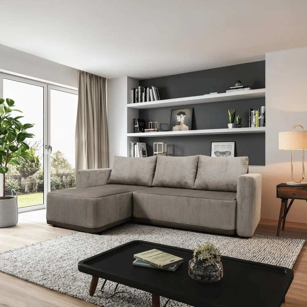 Диван угловой Tempo Kondela Senty (Grey-beige)