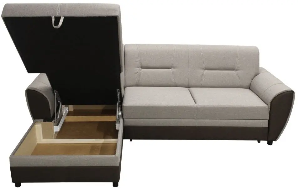 Диван угловой Tempo Kondela Sevard Roh Left (Brown/Grey Beige)