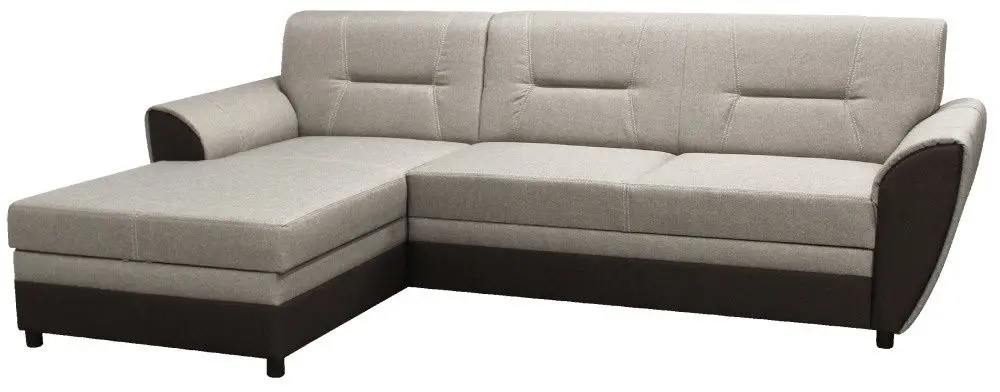 Диван угловой Tempo Kondela Sevard Roh Left (Brown/Grey Beige)