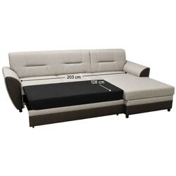 Диван угловой Tempo Kondela Sevard Roh Right (Brown/Grey Beige) Thumb