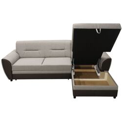 Диван угловой Tempo Kondela Sevard Roh Right (Brown/Grey Beige) Thumb