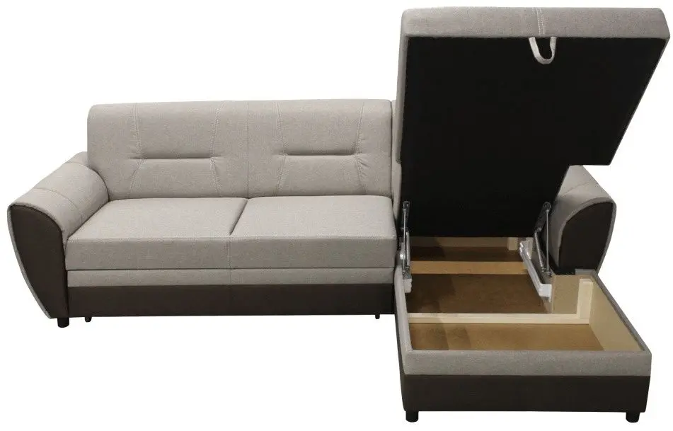 Диван угловой Tempo Kondela Sevard Roh Right (Brown/Grey Beige)